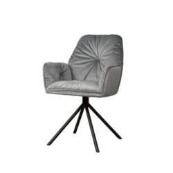 Palma Armstoel - fabric Bluvel 14 grey