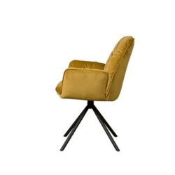 Palma Armstoel – fabric Bluvel 68 yellow