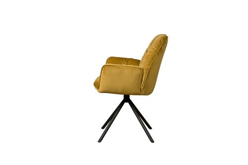 Palma Armstoel – fabric Bluvel 68 yellow
