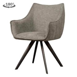 Riviera Armstoel - fabric Brego 09 middle grey (draaibaar)