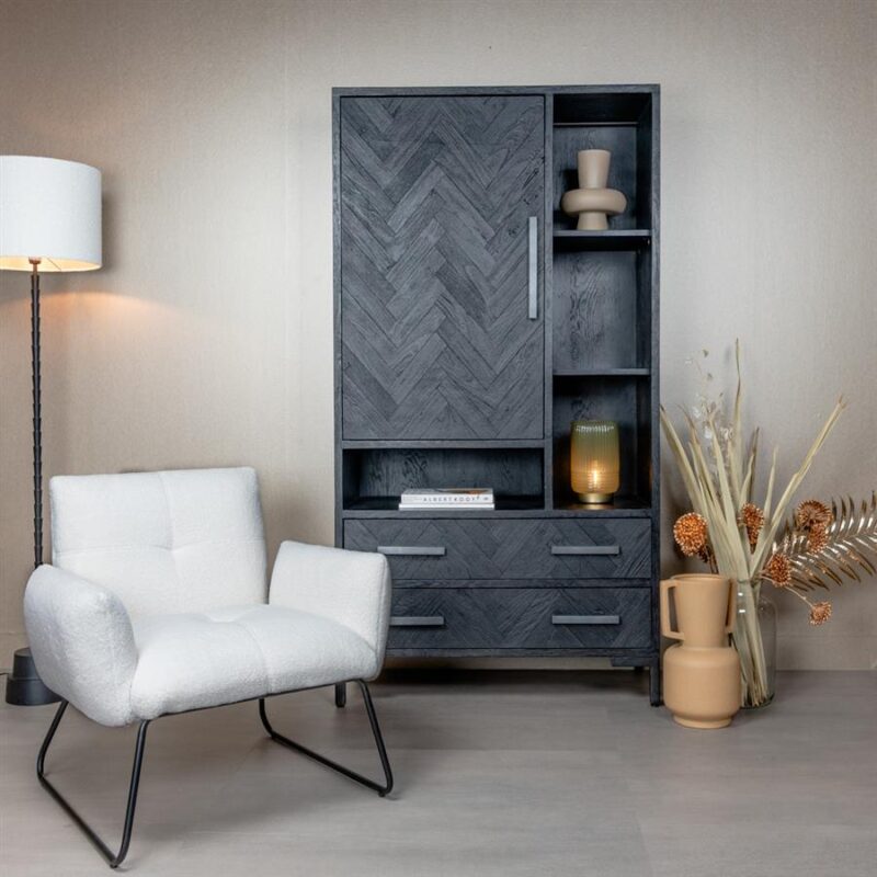 Dante Fauteuil – fabric Teddy MJ81 White