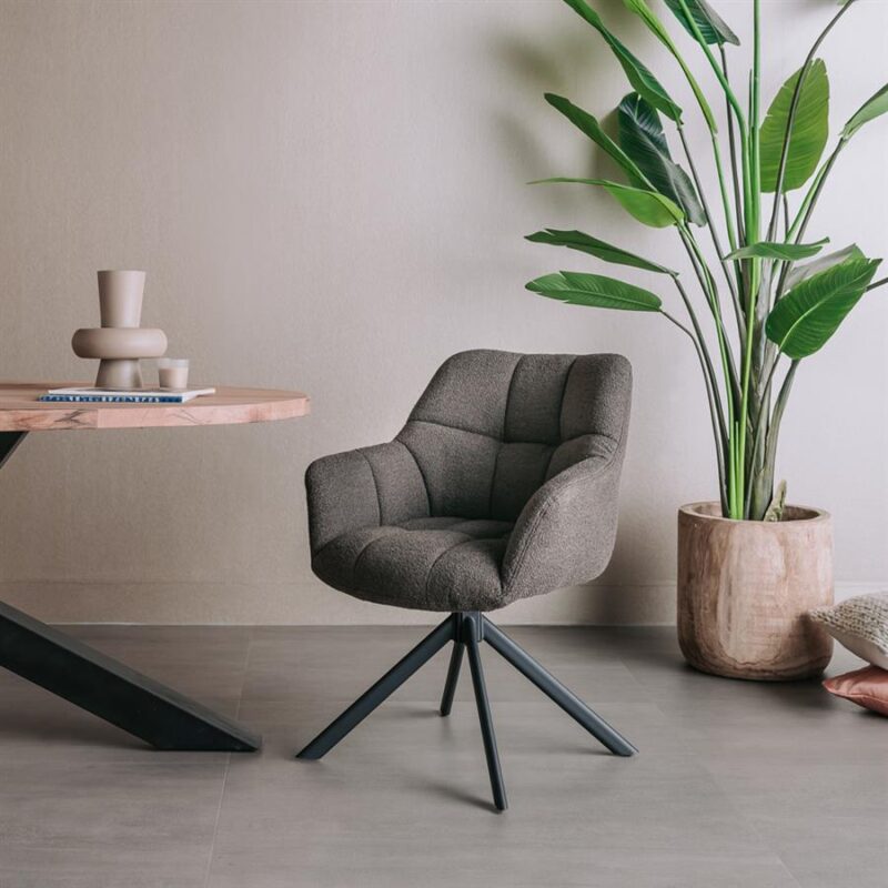 Alba Armstoel – Alpine dark brown 18 (draaibaar)