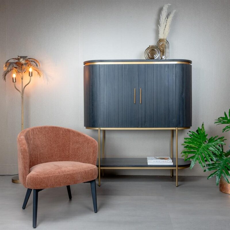 Fauteuil Albi – fabric Nature 500 Pearl copper