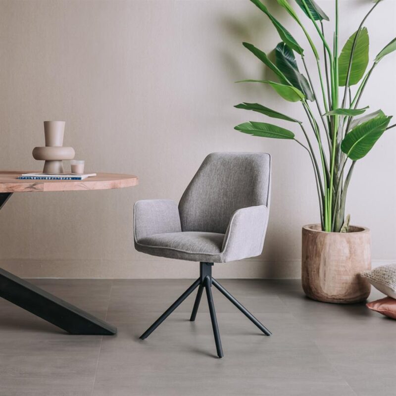 Amaro Armstoel – fabric Nature 452 Blue grey (draaibaar)