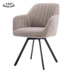 Bruno Armstoel –  fabric Nature 120 Beige grey (draaibaar)