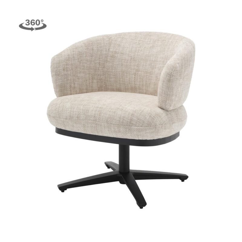 Perca Lounge Armstoel fabric TED 24 off white