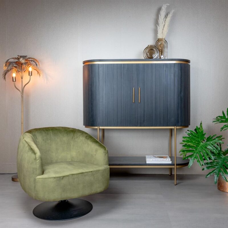 Fauteuil Barga – Bliss 19 green (draaibaar)