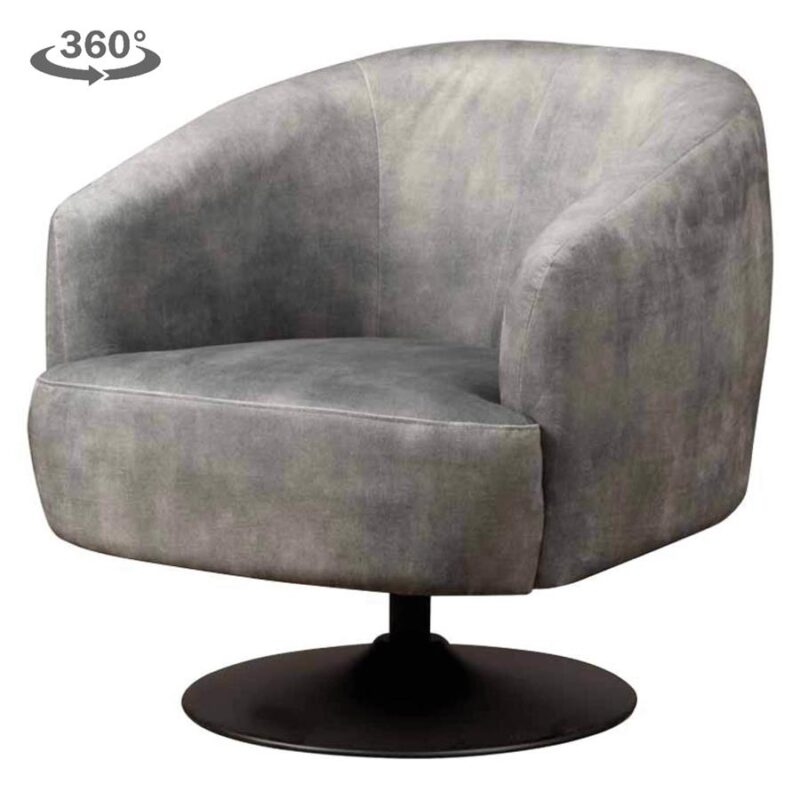 Fauteuil Barga – Bliss 4 grey (draaibaar)
