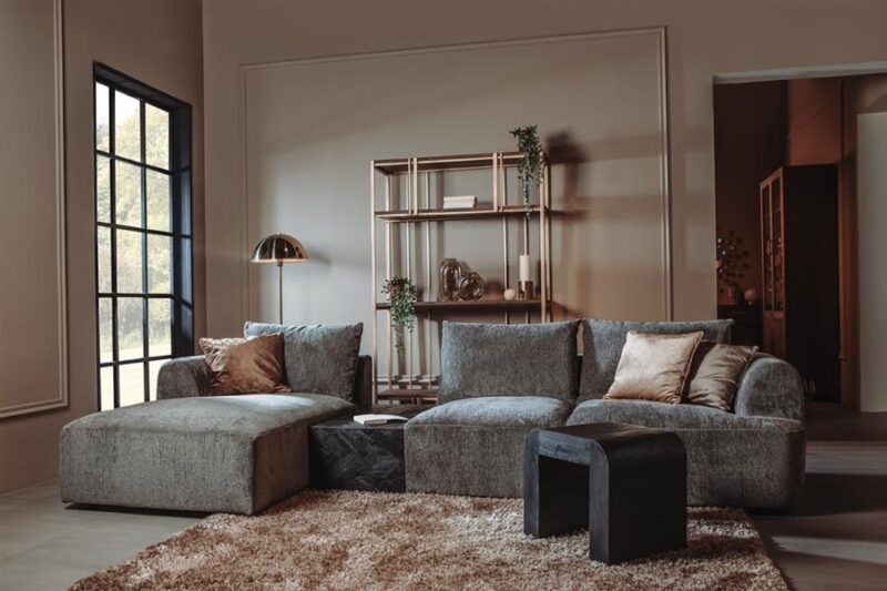 Canterbury 2 5-AR + Chaise L – Mona 464 Cement Grey