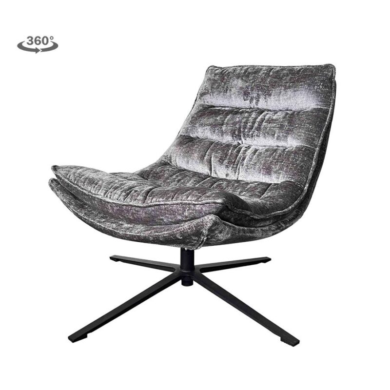 Venice Fauteuil – fabric BMG803 dark grey (draaibaar)