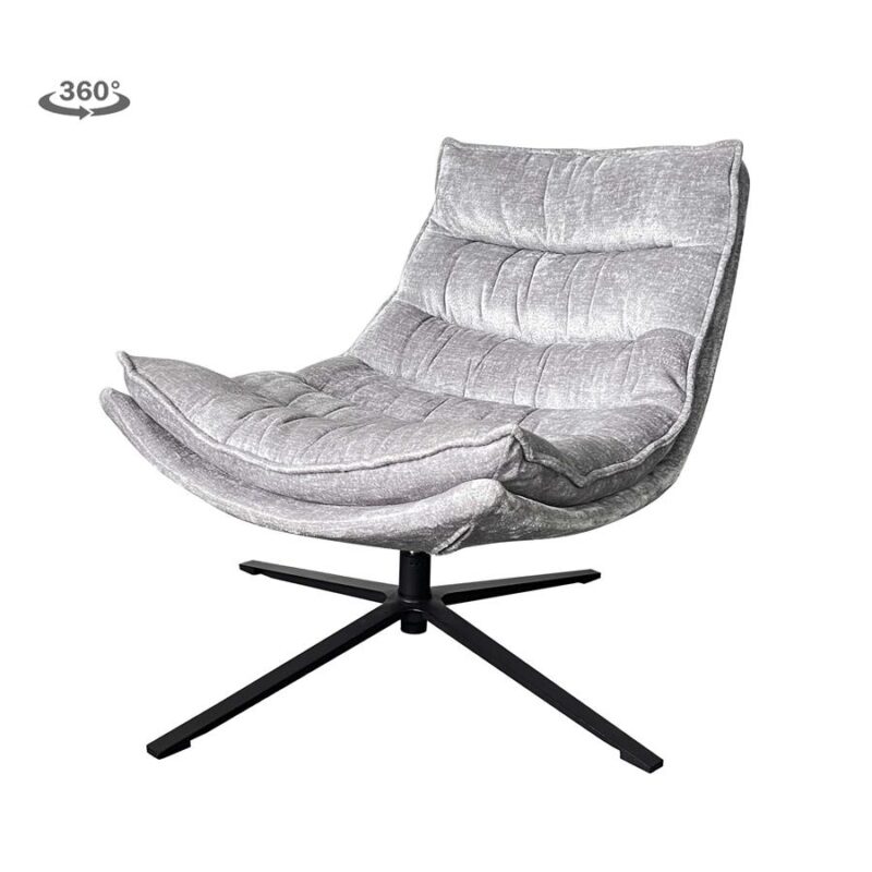 Venice Fauteuil – fabric BMG804 light grey (draaibaar)