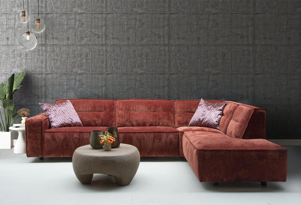 Hoekbank Detroit stof Bergen