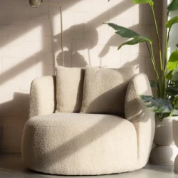 Fauteuil Louis met kussen – zand Spark