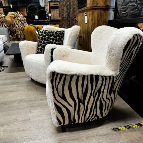Fauteuil-Minou-Zebra-Mokana-Meubelen Minou Zebra