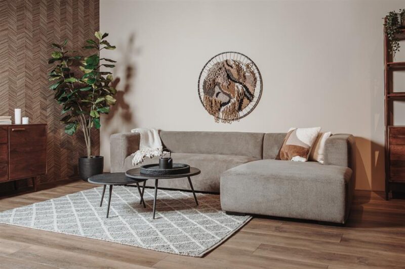 Glasgow 2 5-AL + Chaise R – Enjoy 431 Beige Grey