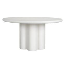 Melzo Eetkamertafel rond wit 130 cm
