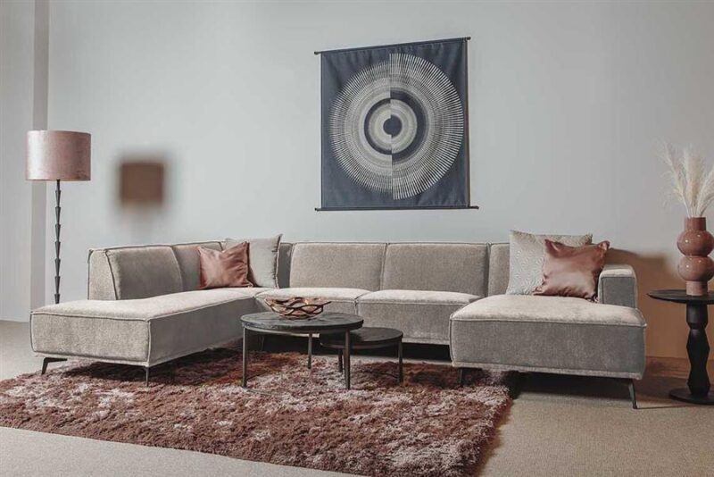 Leeds Chaise R - 2 5 - Ottoman L - City 120 Beige