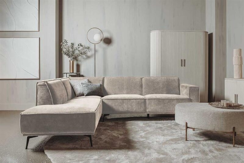 Leeds 2 5-AR + Ottoman L – City 120 Beige