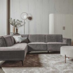 Leeds 2 5-AR + Ottoman L – City 453 Moss Grey