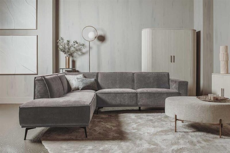 Leeds 2 5-AR + Ottoman L – City 453 Moss Grey