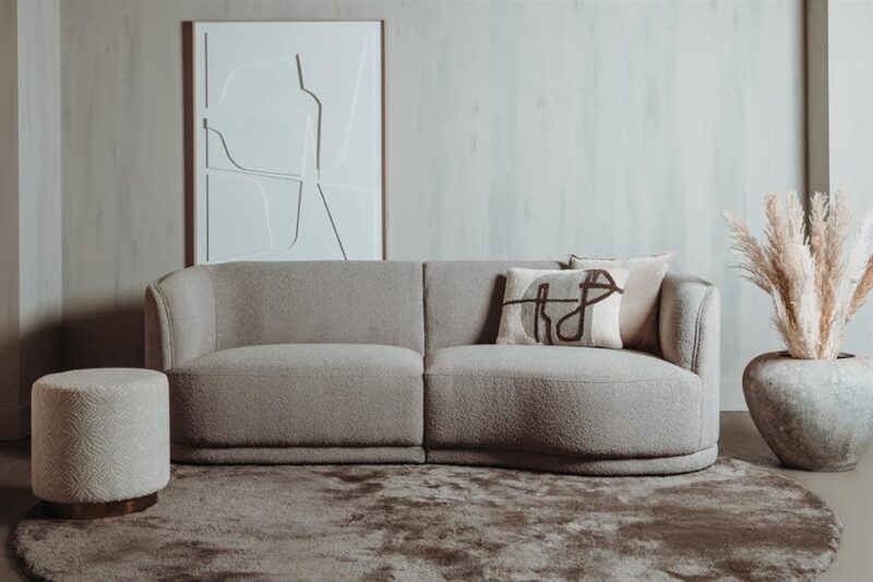 Leicester Sofa 240 round right – Copenhagen 803 Cement Grey