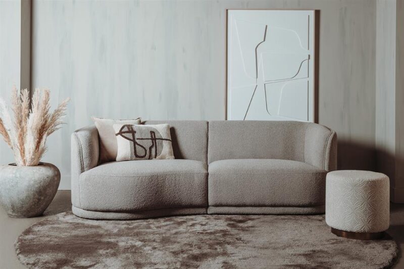 Leicester Sofa 240 round left – Copenhagen 803 Cement Grey