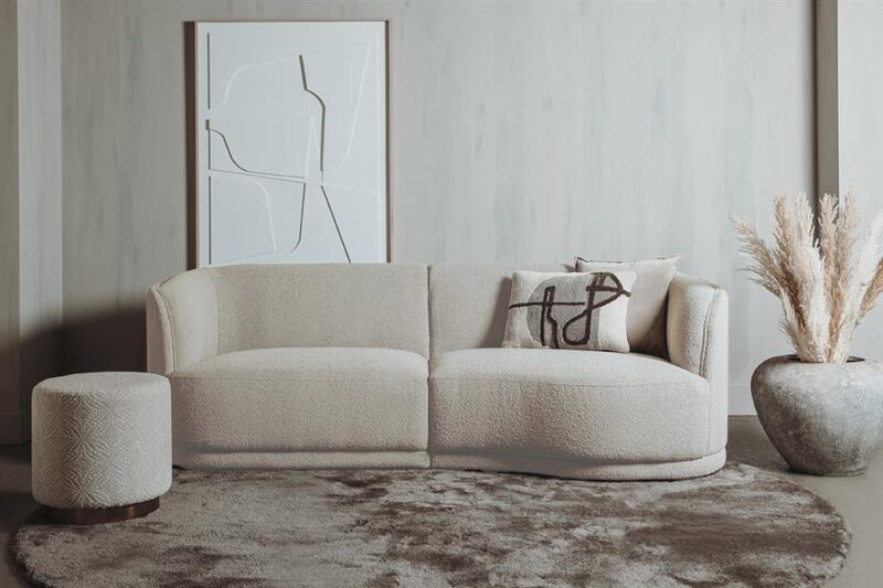 Leicester Sofa 240 round right – Copenhagen 900 Light Ivory