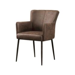 Ibiza Armstoel – fabric Savannah dark brown