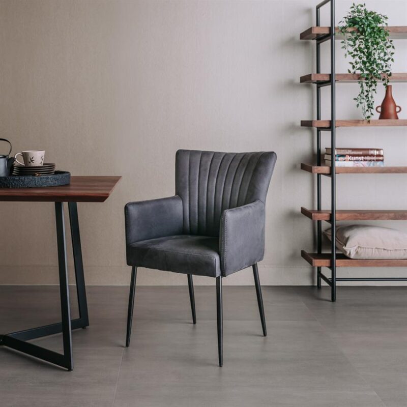 Toledo Armstoel – fabric Savannah anthracite