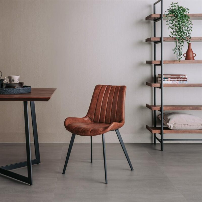 Eljas Stoel – fabric Savannah light brown