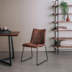 Bunol Stoel – fabric Savannah dark brown