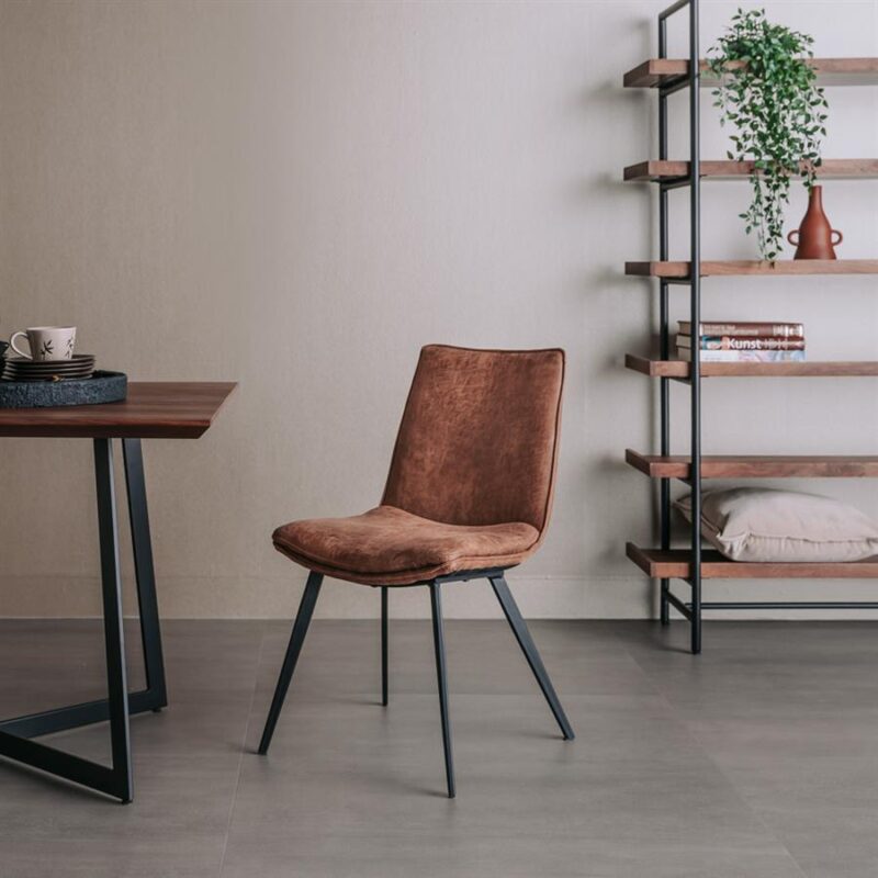 Eetkamerstoel Pamplona – fabric Cognac