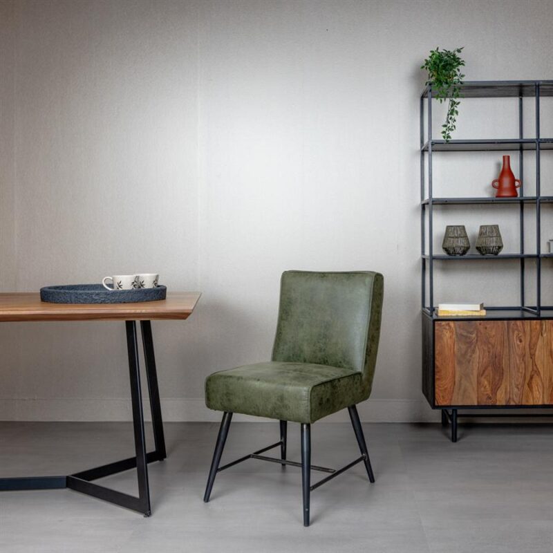 Belmonte Eetkamerstoel – fabric Cherokee 13 green