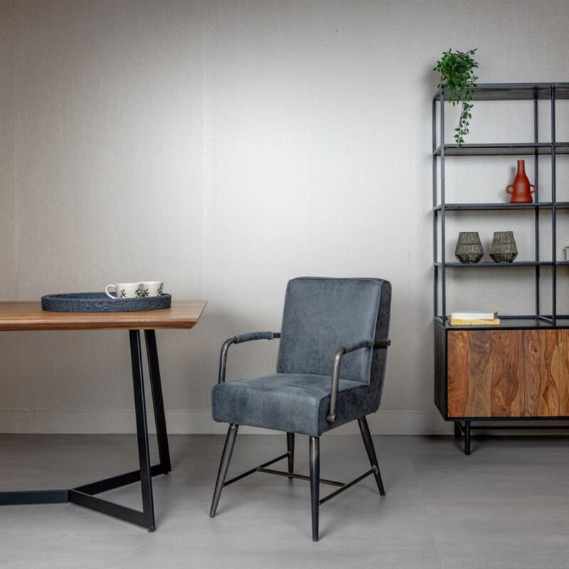 Belmonte Armstoel – fabric Cherokee 1 grey