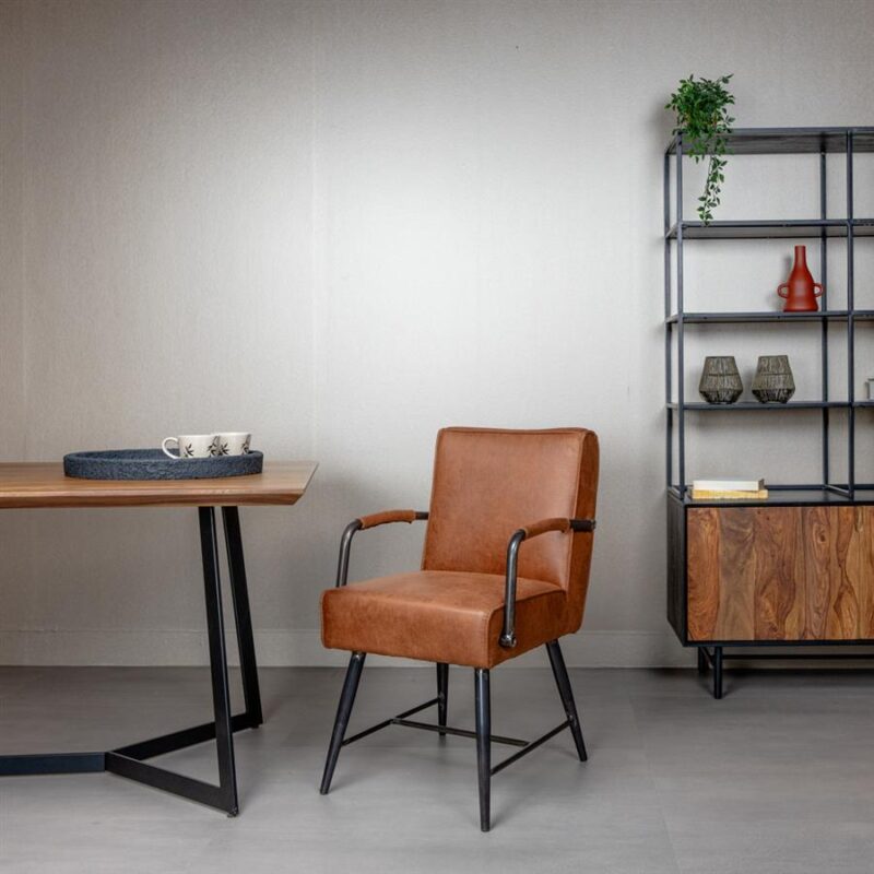 Belmonte Armstoel – fabric Cherokee 8 cognac