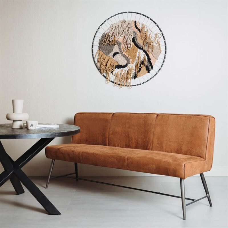 Belmonte Bankje 155 - fabric Cherokee 8 cognac