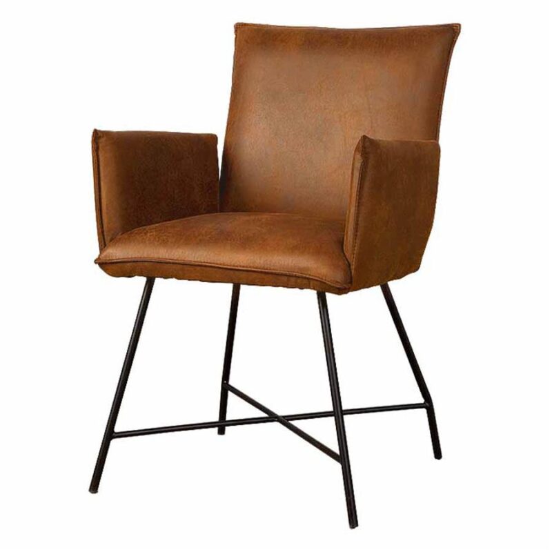 Trofa Armstoel – fabric Amazon 9 cognac