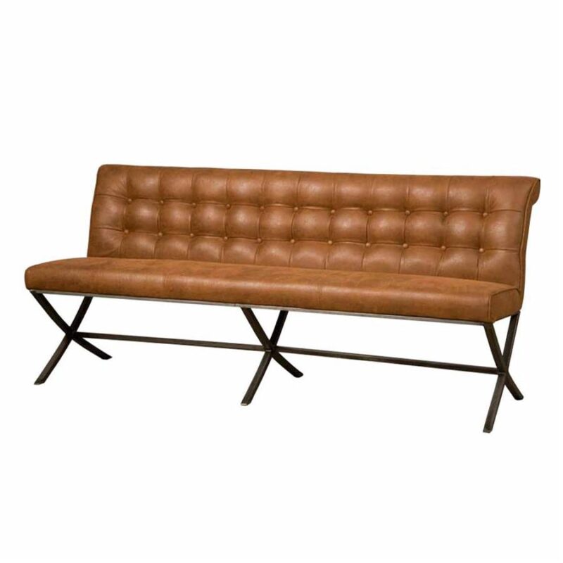 Barcelona Bankje 185 – fabric Cherokee 8 cognac