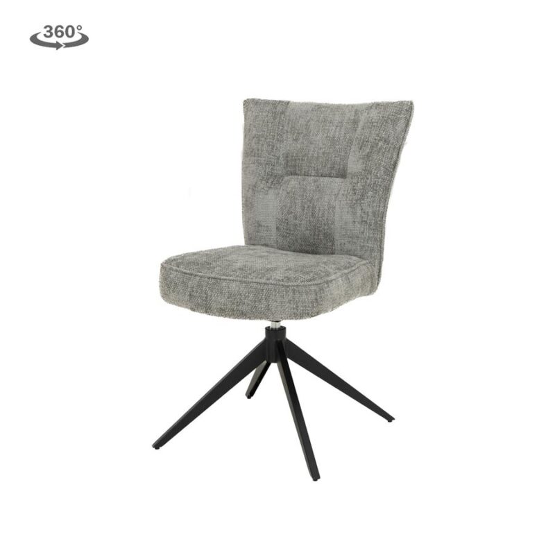 Bardi Stoel - fabric Haga 09 silver (draaibaar)