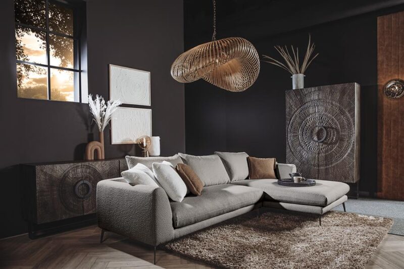 Nottingham 2 5-AL + Chaise R – Copenhagen 803 Cement Grey