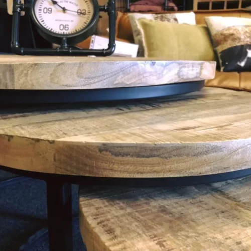 Salontafel Set van 3 Massief
