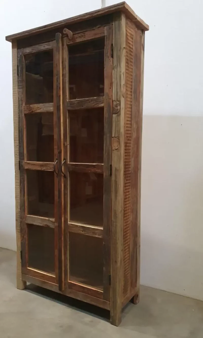 Vitrinekast-Truckwood-Deuren-Mokana-Meubelen-2 Vitrinekast Truckwood 2 deuren