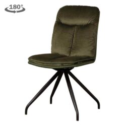 Rota Stoel – fabric Lush Green (draaibaar)