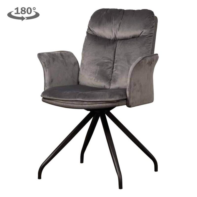 Rota Sessel - Stoff Lush Grey (drehbar)