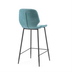 Bar chair Seashell low – blue