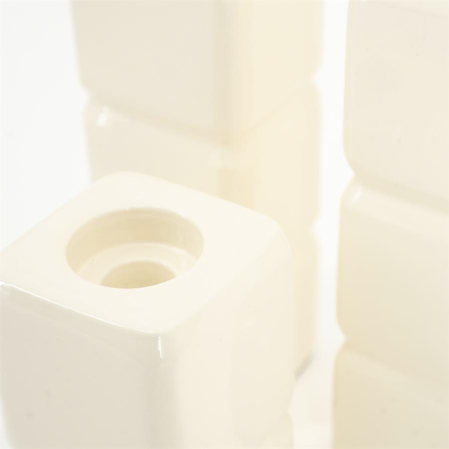 Candle holder Cube – beige
