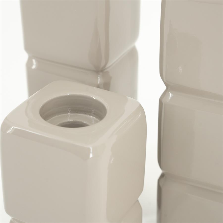 Candle holder Cube – taupe