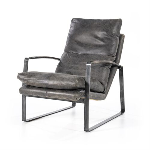 Fauteuil Lex antraciet vintage leer