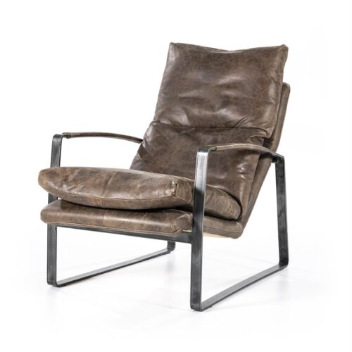 Fauteuil Lex donkerbruin vintage leer