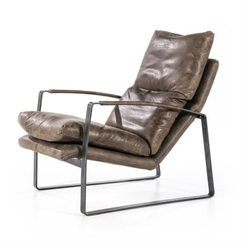Fauteuil Lex – donkerbruin vintage leer